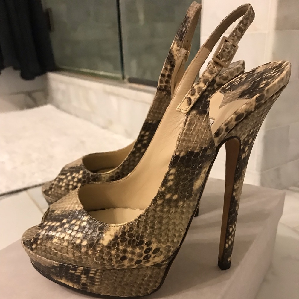 Jimmy Choo Snakeskin platform. 37.5